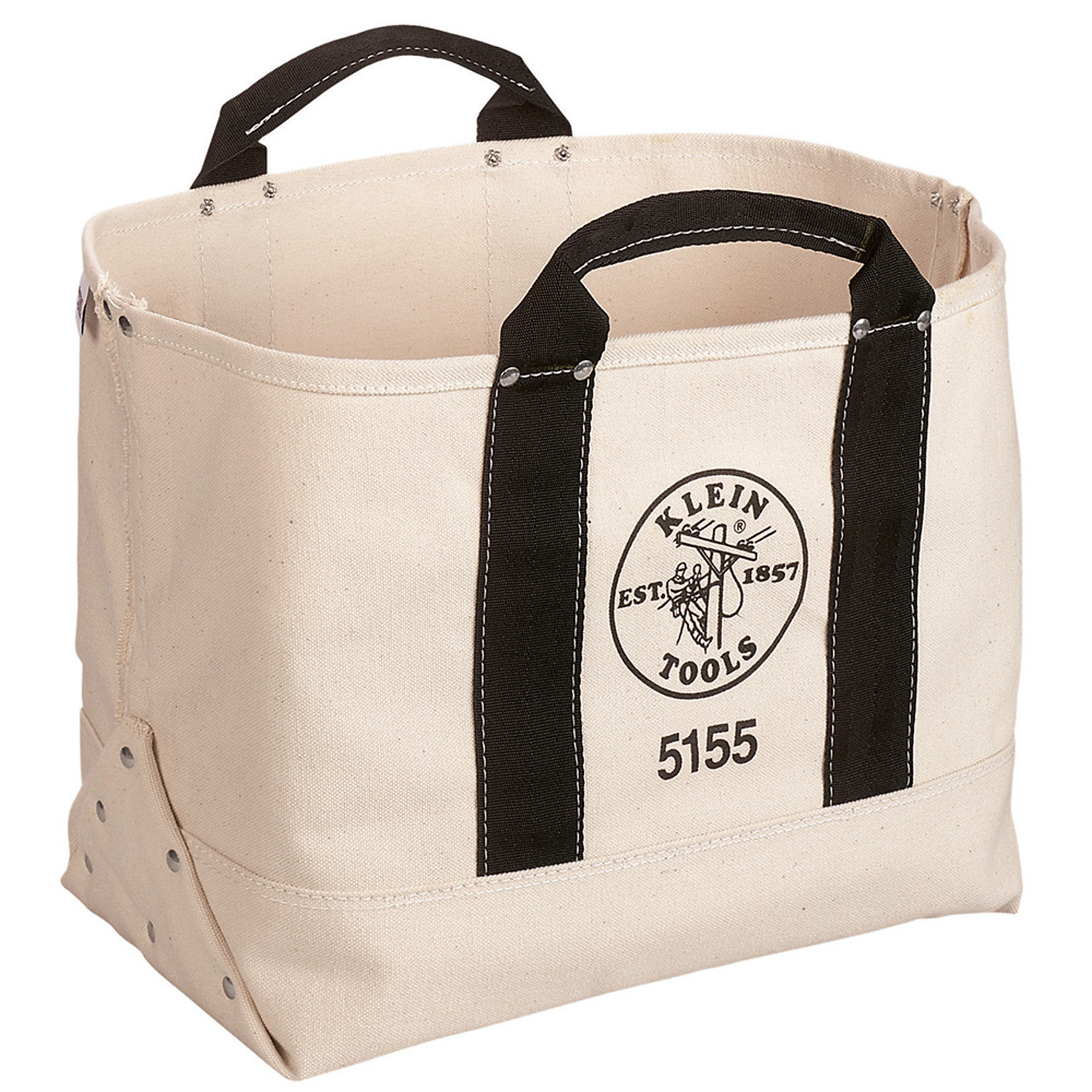 Klein Tools, Canvas Tool Bag, 17in., Color Multi, Pockets (qty.) 1 Material Canvas, Model# 5155